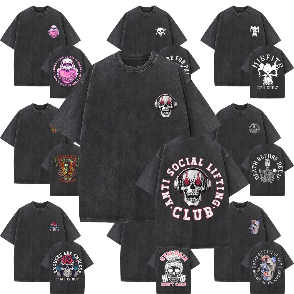 Apex Ritual – Anti Social Lifting Club スケルトン ジム ポンプ カバー Tシャツ – 面白いヴィンテージ ボディービル Tシャツ