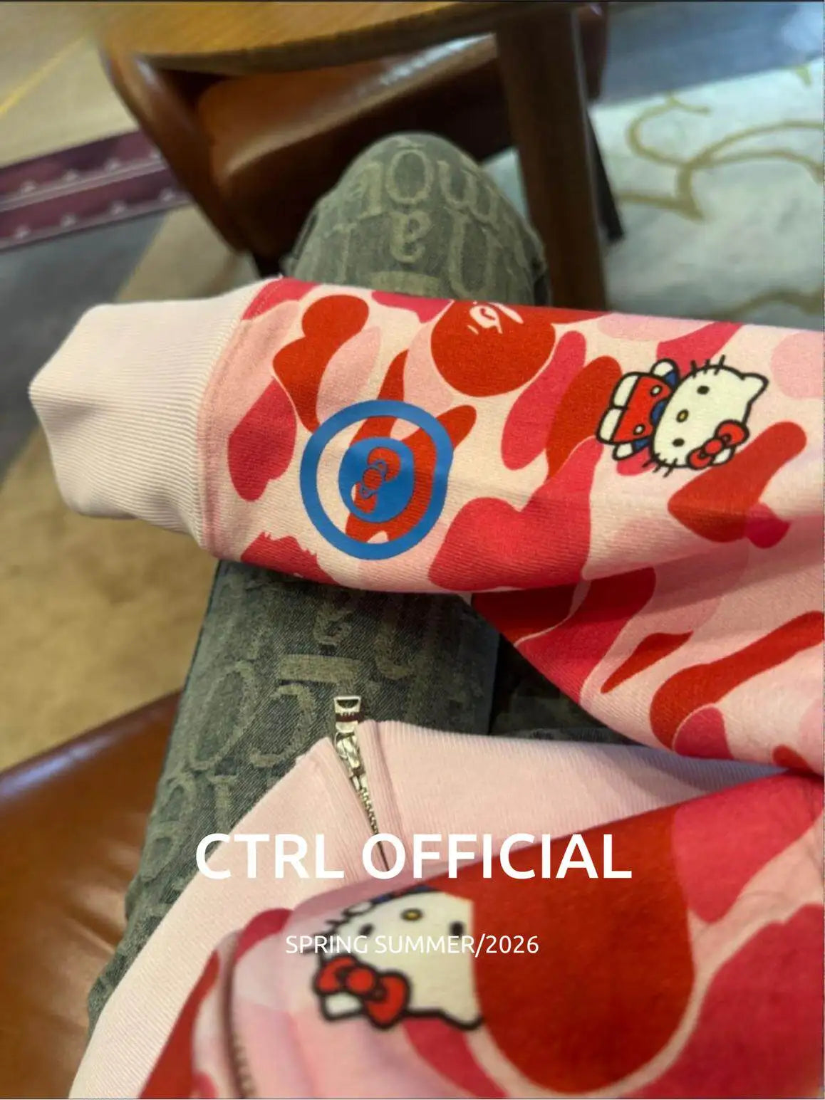 In  Stock  Anime Hello Kittys Hooded Jacket Girl Commuting Coat Jacket Kuromi Anime 3d Ears Hooded Cute Leopard Print Clothes