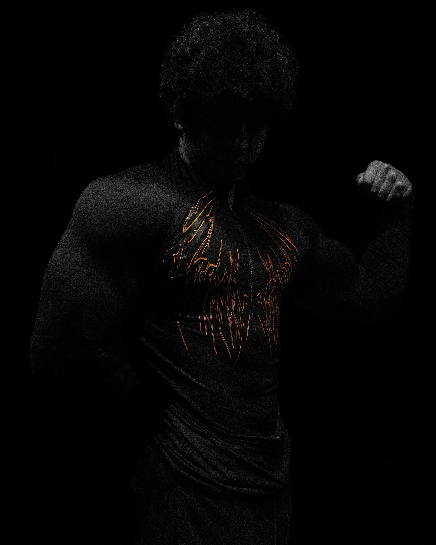 FULL ZIP Men's Gothic Compression Long Sleeve FULL ZIP Sports Shirt Workout Tops Gym Compression Breathable High Stretch