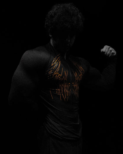 FULL ZIP Men's Gothic Compression Long Sleeve FULL ZIP Sports Shirt Workout Tops Gym Compression Breathable High Stretch