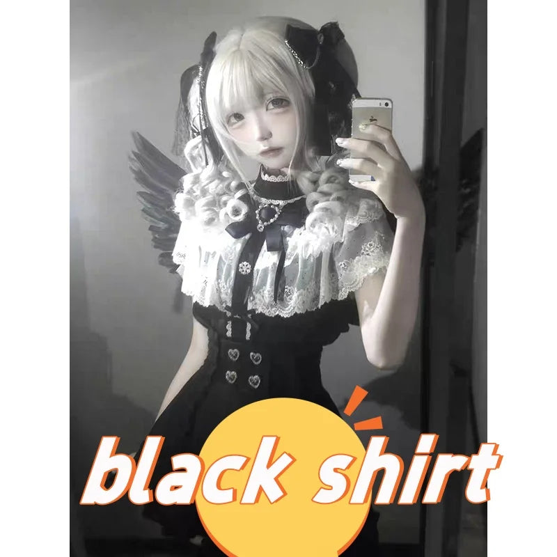 Women's Jirai Kei Lolita Long-Sleeve Blouse