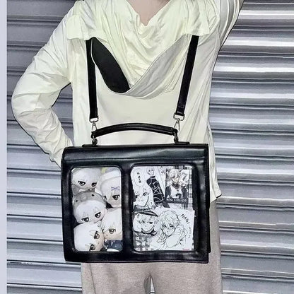 Niche Japanese Transparent Ita Bag Casual Large Capacity Girl Shoulder Crossbody Bag Fashionable Ulzzang Student Backpack ItaBag