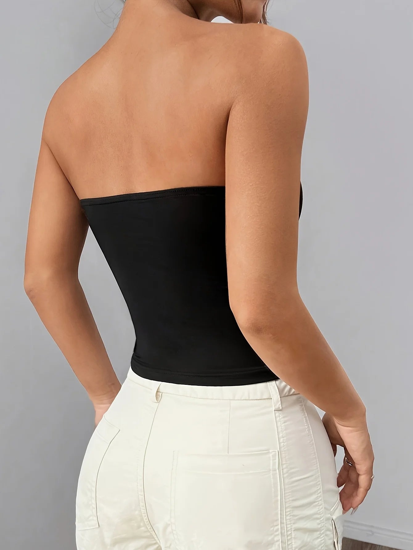 Women's Side-Cutout Strapless Tube Top