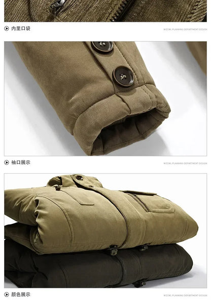 Thermal Hooded Casual New Coat Thermal Thick Jacket Men Military New Jacket Parkas Winter Men's Pile Jacket Outdoor Coat Men's