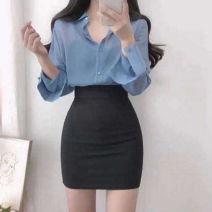 Skirts Women 2025 Tight Sexy Office Wear Elasticity Hip Wrap Chic and Elegant Woman Skirt Korean Style Fashion High Waist Summer