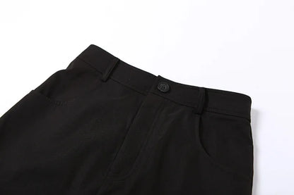 Women Midi Skirts Goth Dark Grunge Casual Tag Split Mall Gothic Punk High Raise Slim Long Skirt Y2k Sexy Fashion Streetwear