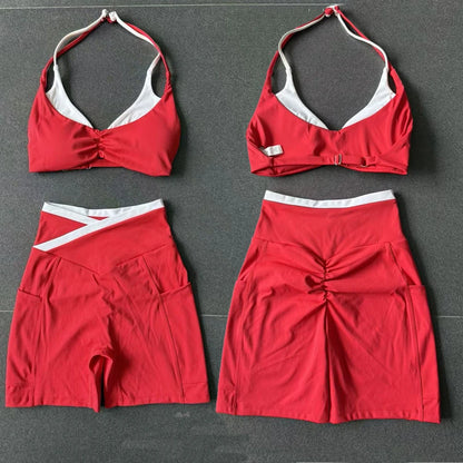 Adjustable Halter Women Sports Yoga Bra Anti-Sweat Fitness Top Women Cycling Shockproof Crop Top Sport Bra Gym Workout Top XP06