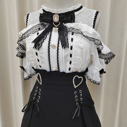 Women's Jirai Kei Lolita Long-Sleeve Blouse