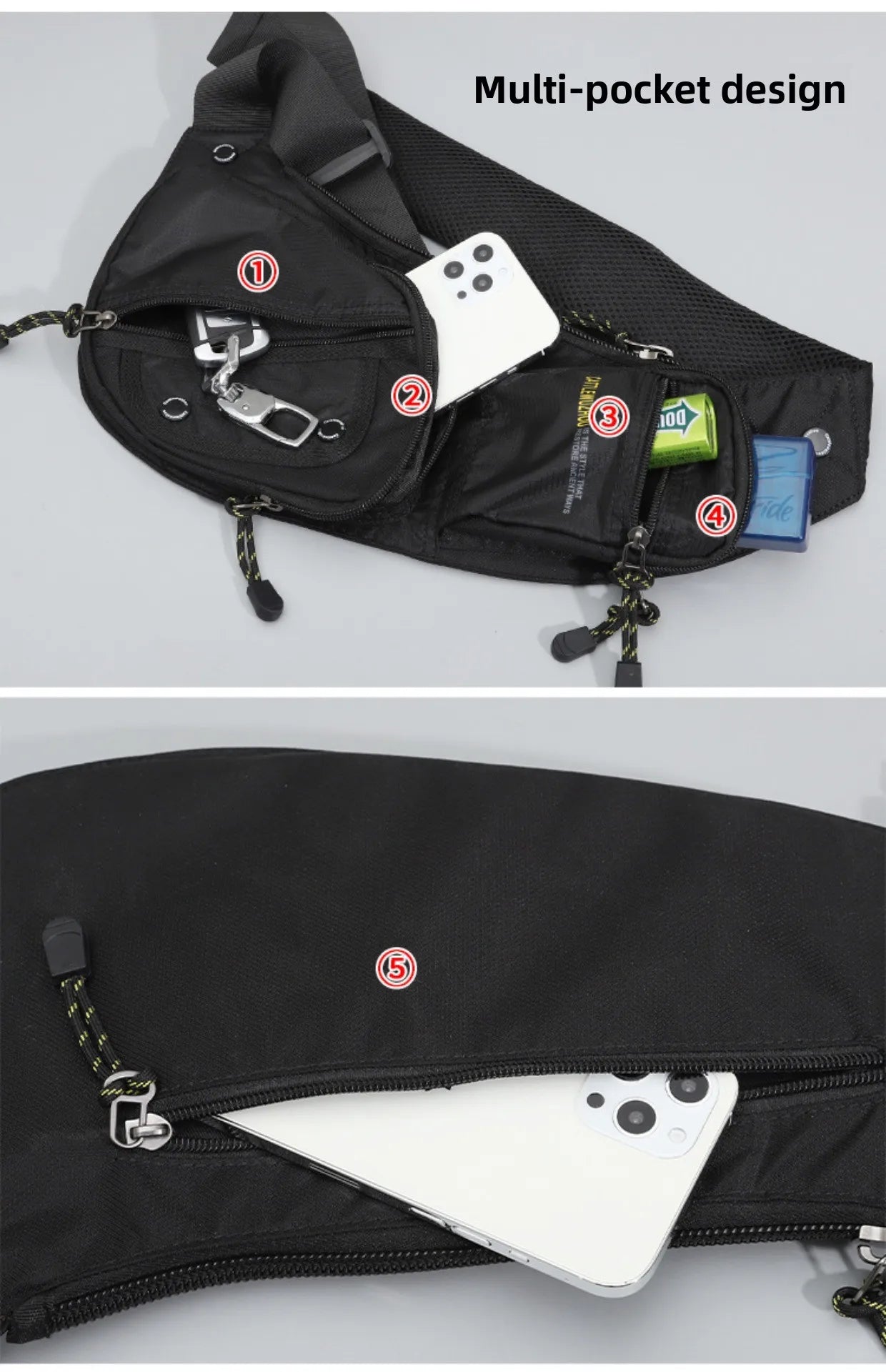 2025 New Men's Oxford Cloth Crossbody Bag Casual Single Shoulder Bag Fashionable Street Style Leisure Chest Bag for Men