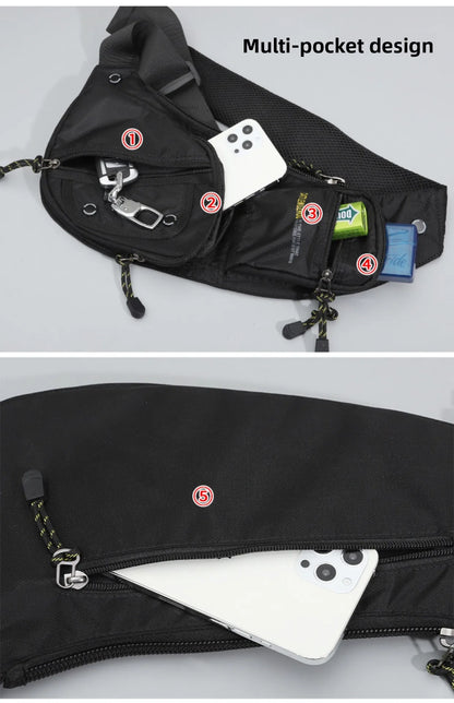 2025 New Men's Oxford Cloth Crossbody Bag Casual Single Shoulder Bag Fashionable Street Style Leisure Chest Bag for Men