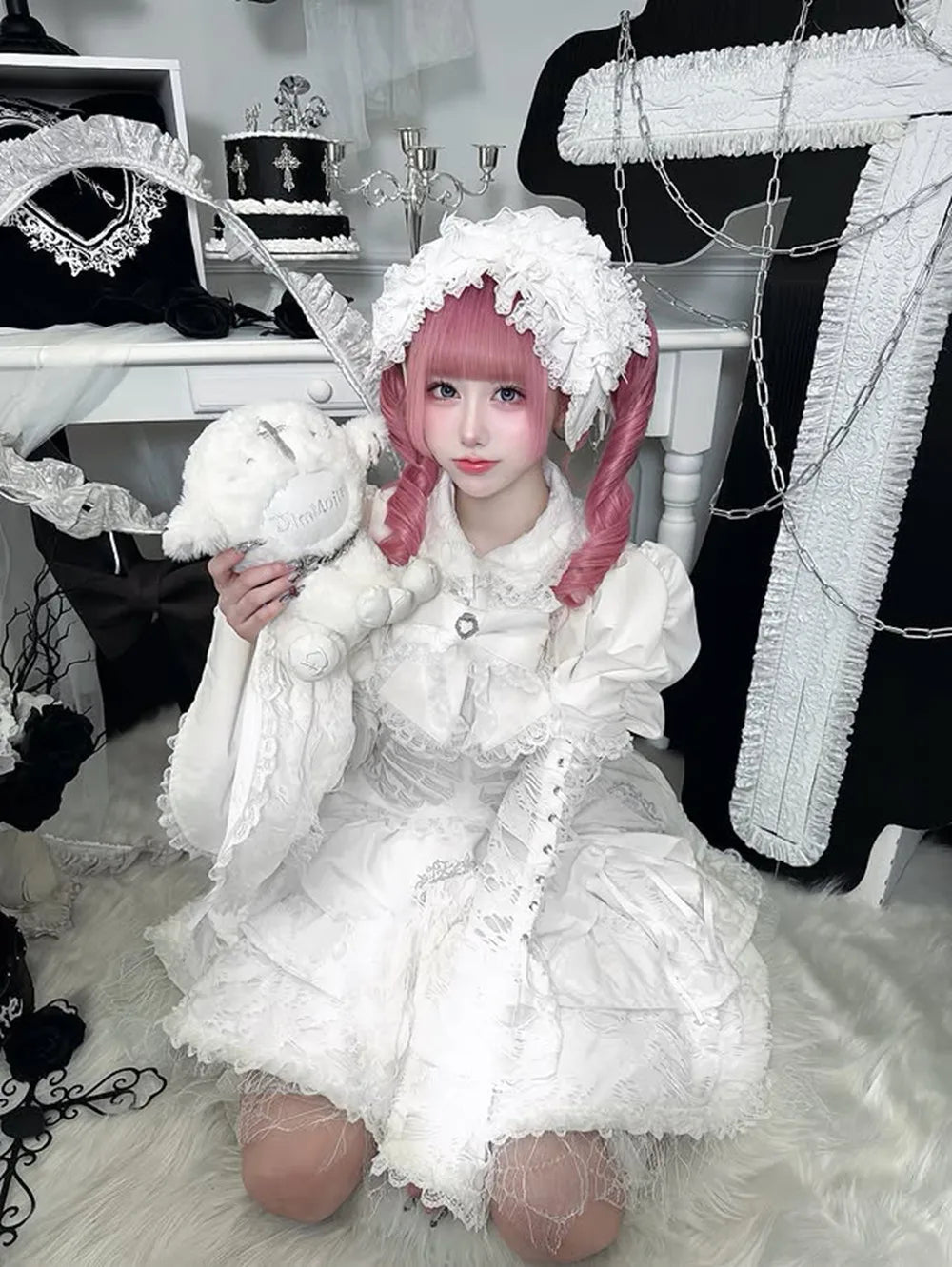 Women's Harajuku Gothic Lolita Mini Dress