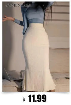 WOMENGAGA Preppy Style High Waist Slim Double Belt Slip Plaid Pleated Skirt Fashion Sexy Korean Women JK Skirts Sweet X8WN