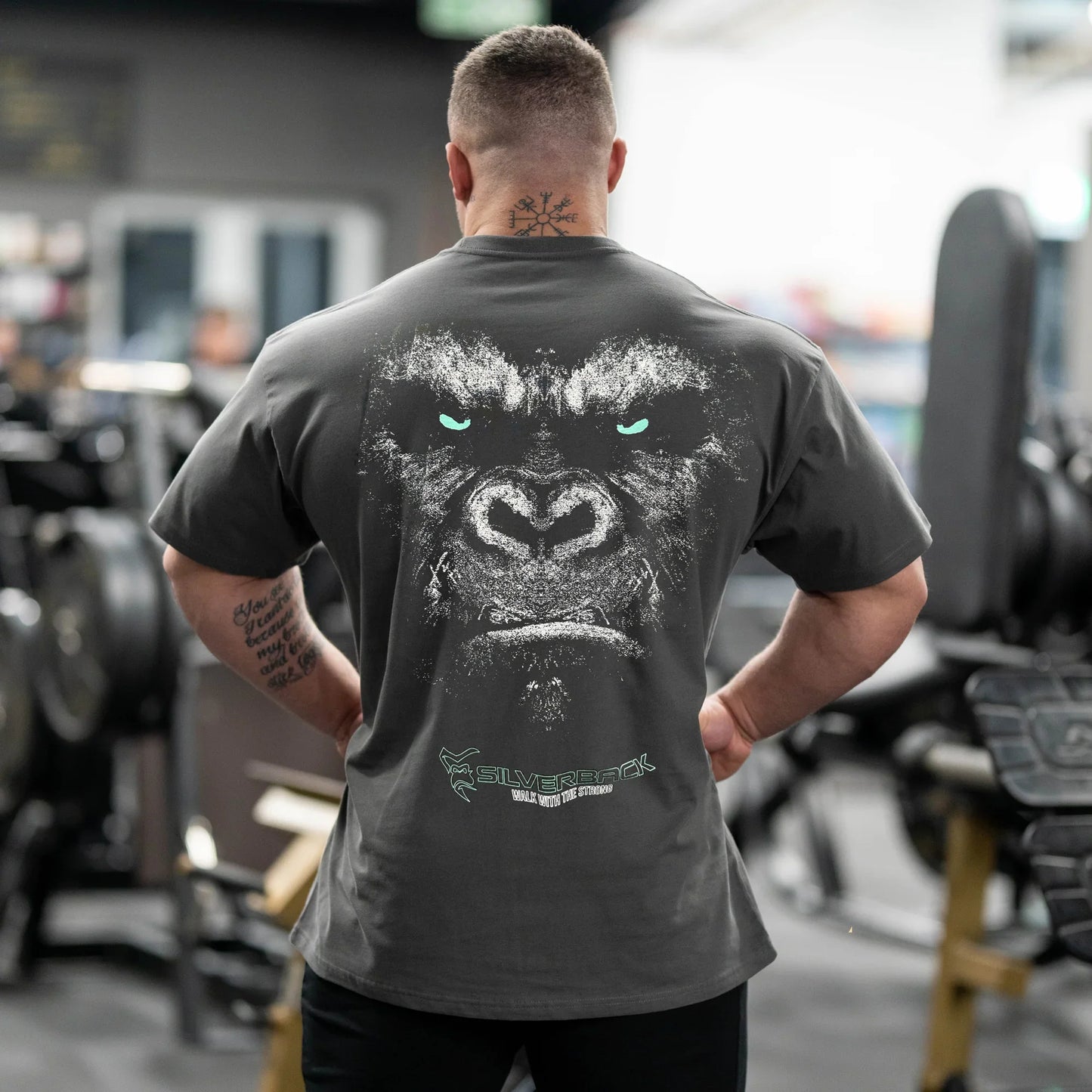 Loose New Gorilla Men's Printed T-Shirt Sports Short Sleeve Casual Fitness Male Tops O-NECK Gym Workout Running Tee Shirts Y2k