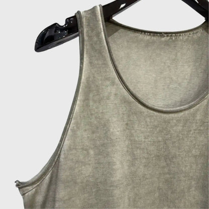 HKSH Spring Summer New Men Dark Punk Waste Land Style Trend Spliced Niche Design Sleeveless T-shirt Dark Cotton Tank Tops HK4539