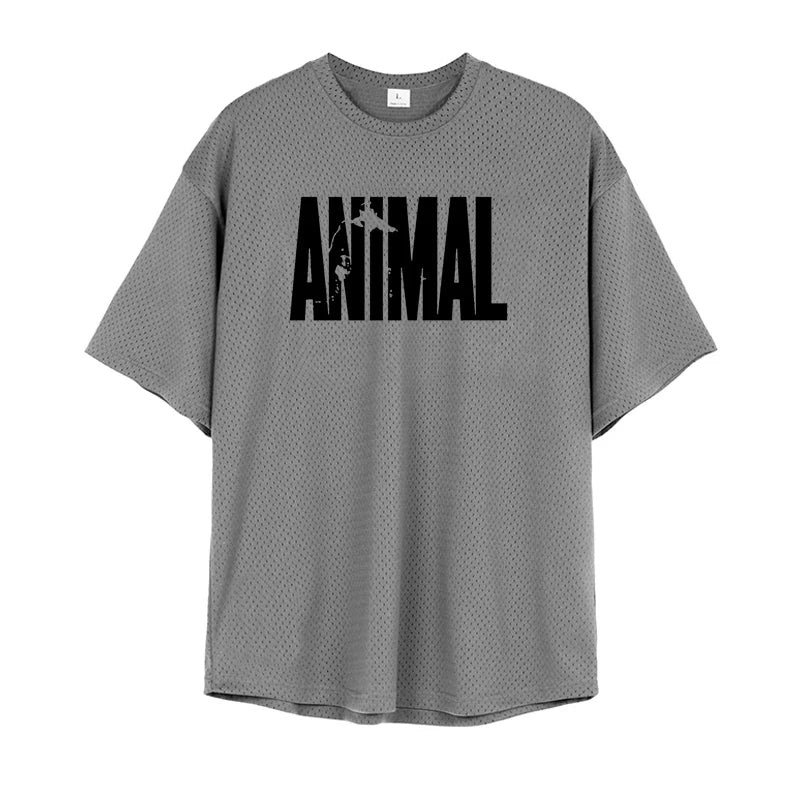 Apex Ritual – メンズオーバーサイズメッシュジムTシャツ – 速乾性トレーニング＆ランニングTシャツ