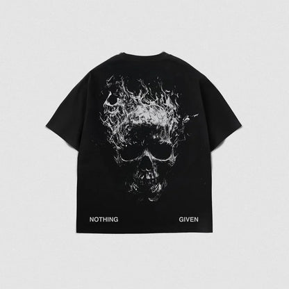 NOTHING GIVEN Oversized Loose Running T-Shirts Mens Gym REAPERS Fitness Sports Half Sleeve T Shirt Graphic Unisex Workout Tops