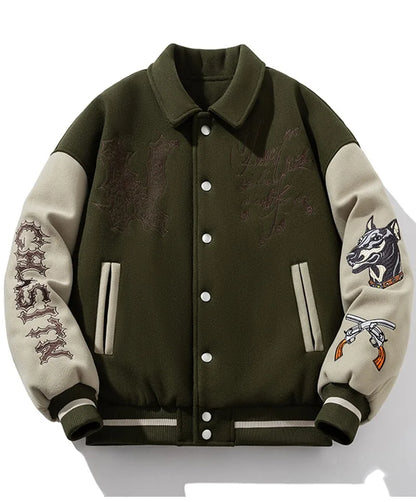 Man Baseball Jacket Winter Letter Embroidery Varsity Jacket Women American Vintage Coat Warm Fashion Hip Hop Original Original