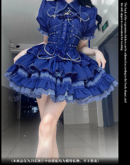 Women's Harajuku Gothic Chain JSK Dress