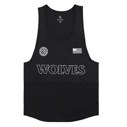 Men's Wolf Graphic Breathable Bodybuilding Tank Top
