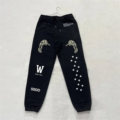 DARC SPORT ankle-length sweatpants, American-style fleece pants, fall/winter fitness training pants, men's and women's matching
