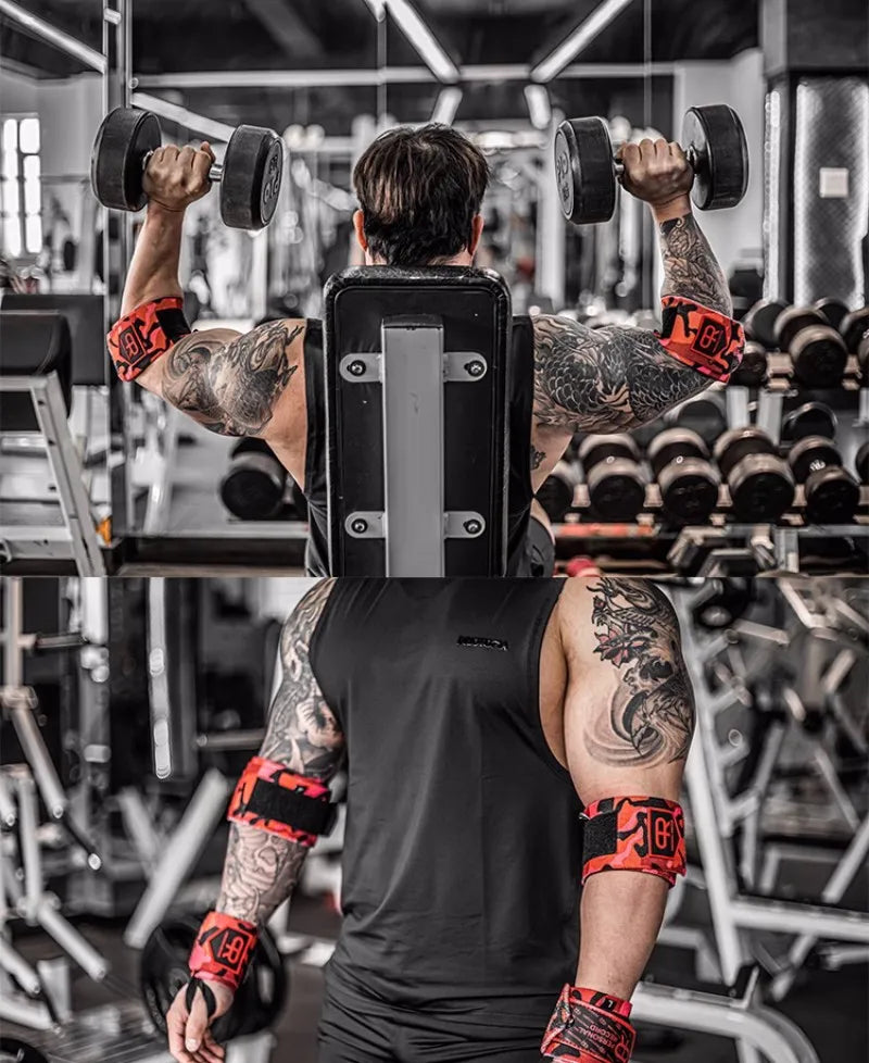 2Pcs Weightlifting Elbow Wraps Flexible 90cm Elbow Compression Strap & Joint Support Brace for Bench Press Powerlifting Pressing