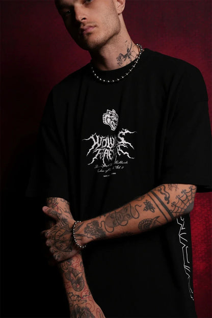 Apex Ritual – EINHERJAR サイドバイサイド オーバーサイズ Tシャツ – Y2K ゴシック ヒップホップ カップル Tシャツ