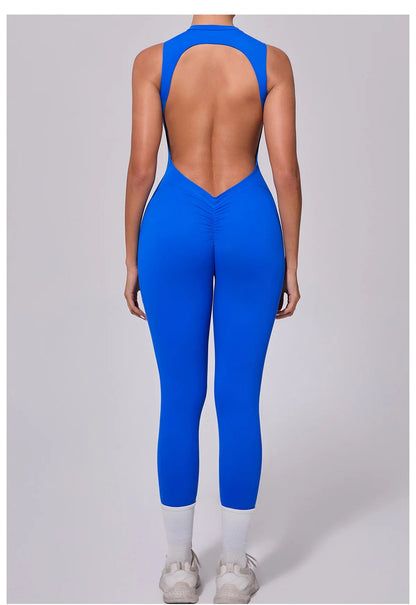 Women's Workout Black Jumpsuit