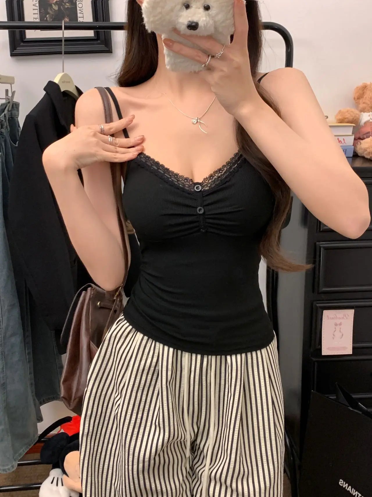 Women's White Lace Padded Crop Top
