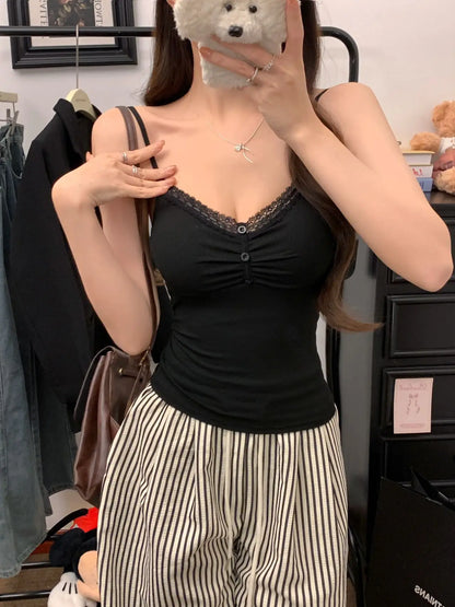 Women's White Lace Padded Crop Top