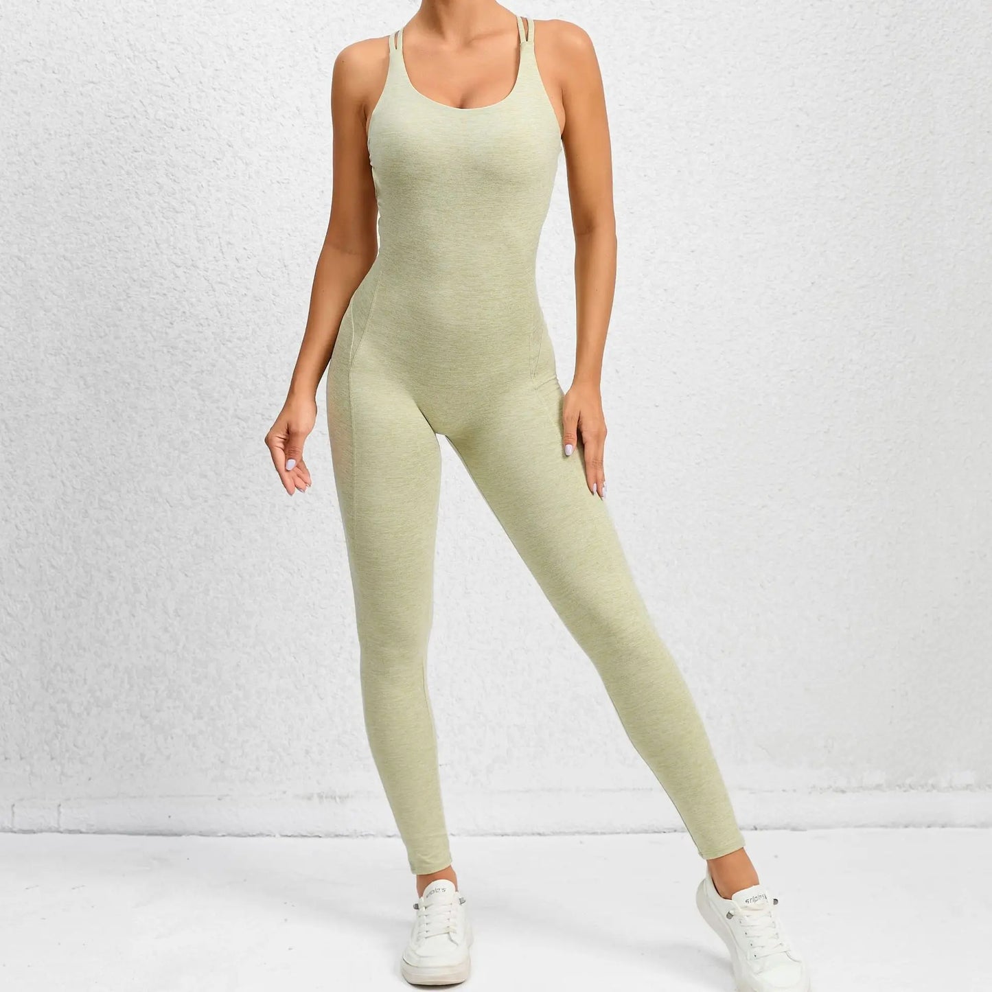 Women's Workout Slim Fit Ruched Black Jumpsuit