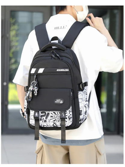 NEW Children School Bags Teenage Boys Kids Backpack Middle High School Students School Backpacks Outdoor Travel Book Bag Mochila