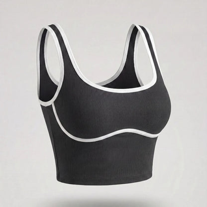 Apex Ritual – Color Blocking Sports Vest Women – No-Wire Push Up Fitness Bra