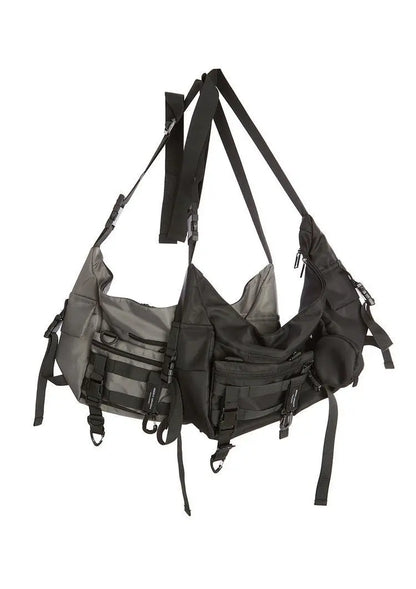 Shopper Nylon Shoulder Gothic Black Crossbody Messenger Tote Bags For Men Women's Hip Hop Techwear Satchel Waist Goth Postman