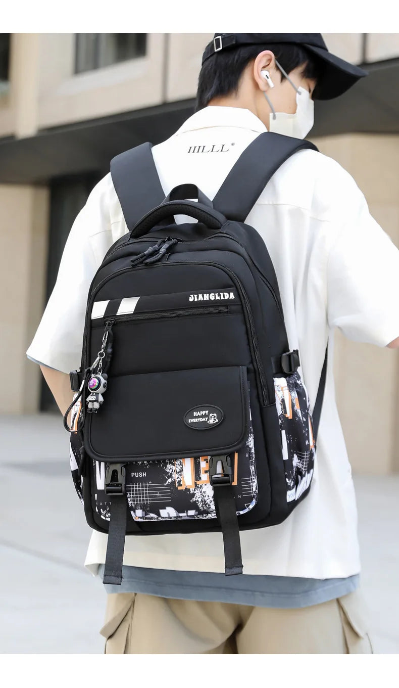 NEW Children School Bags Teenage Boys Kids Backpack Middle High School Students School Backpacks Outdoor Travel Book Bag Mochila