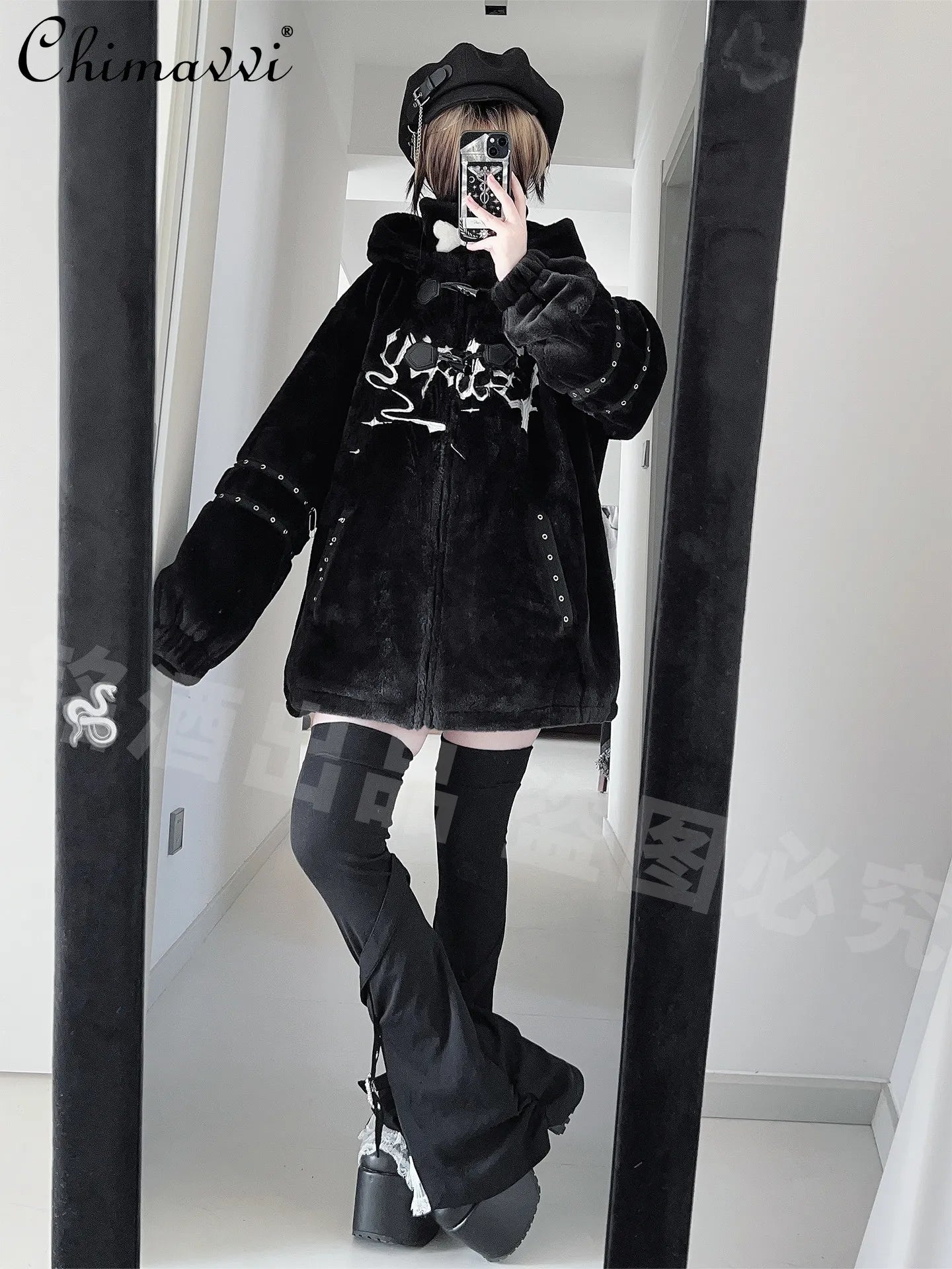 Women's Y2K Punk Puppy Hooded Jacket