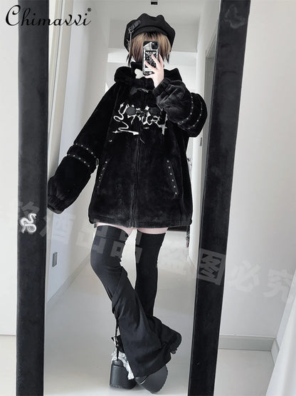 Women's Y2K Punk Puppy Hooded Jacket