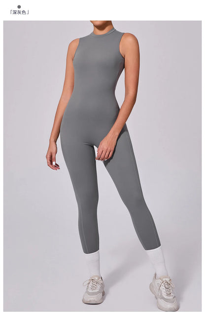 Women's Workout Black Jumpsuit