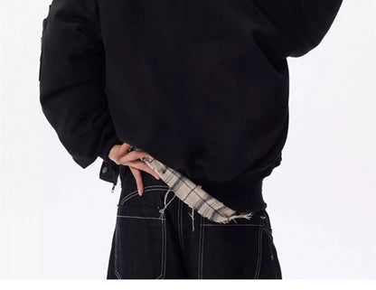 PFNW Fashion Versatile Warm Coat Autumn Winter New Men's Fur Collar High Quality Thick Cotton Jacket 28L1062
