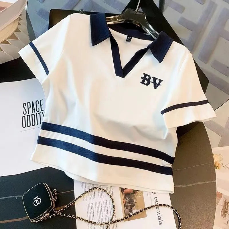 Salt Series Street Sle Sportswear Women's Summer 2026 Faion Set ort orts Casual Two-Piece Suit V-Ne Loose Fit Polye...
