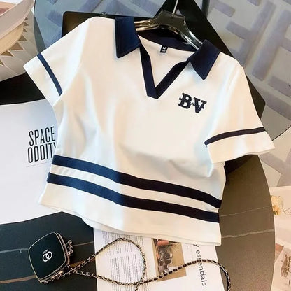 Salt Series Street Sle Sportswear Women's Summer 2026 Faion Set ort orts Casual Two-Piece Suit V-Ne Loose Fit Polye...