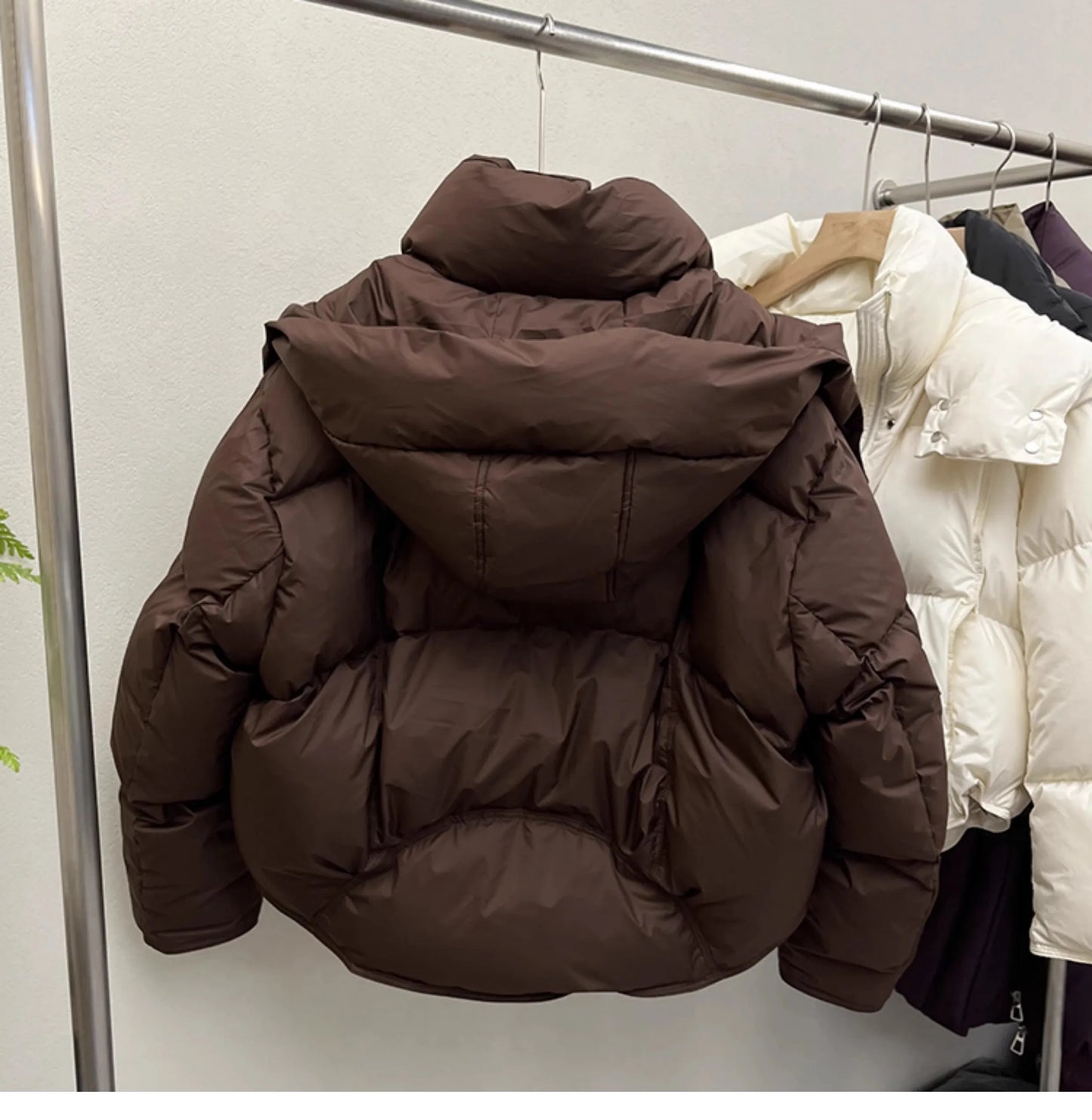 2024 Oversize Cotton Jaet Women's Loose Bread Sle ort Coat Small Design Sense Friend Matching Thiened Polyester Filling