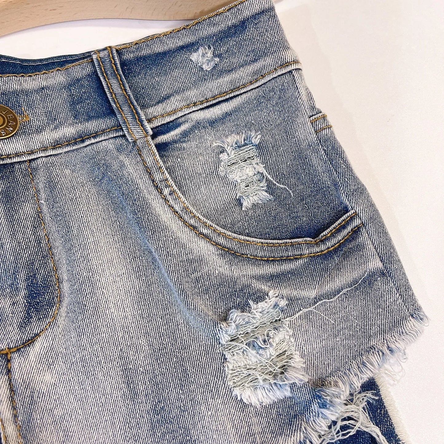 2026 New Women's Sexy High Waisted Raw Edge Tight Jeans Denim Shorts Summer Holiday S-XXL
