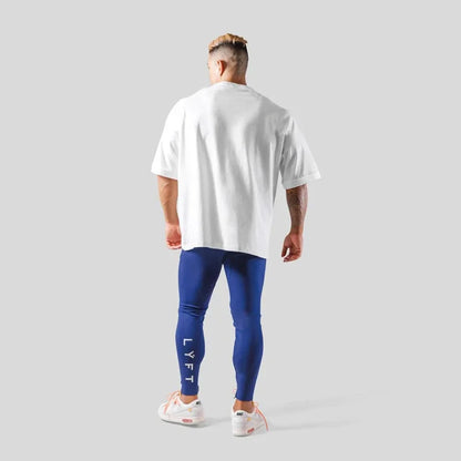 Apex Ritual – メンズレタープリントオーバーサイズスポーツTシャツ – トレーニングストリートウェアTシャツ