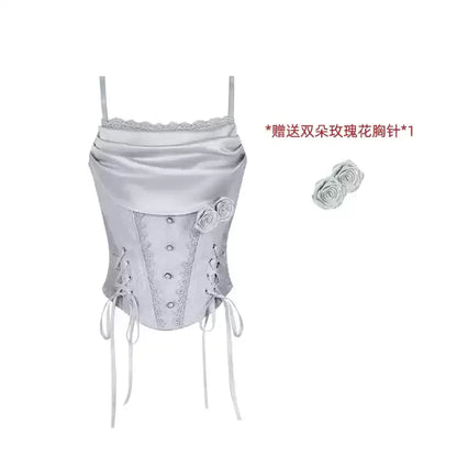 Women's Gothic Camisole Fishtail Skirt Set