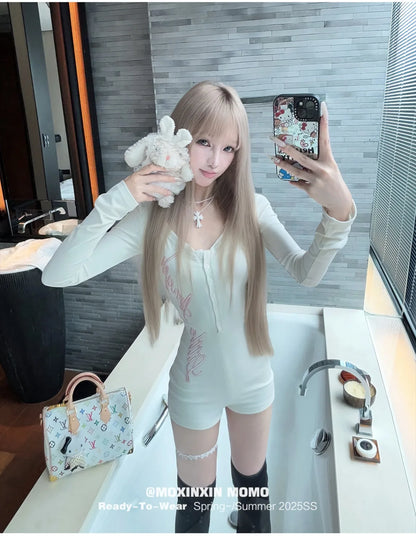 Women's Sporty Slim Fit Jumpsuit Shorts