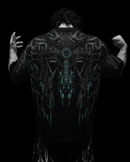 Men'S Fitness Muscle Men Exclusive FitnessTShirt，Dark Sports Style，OversizedT Cotton Short Sleeve T-Shirt