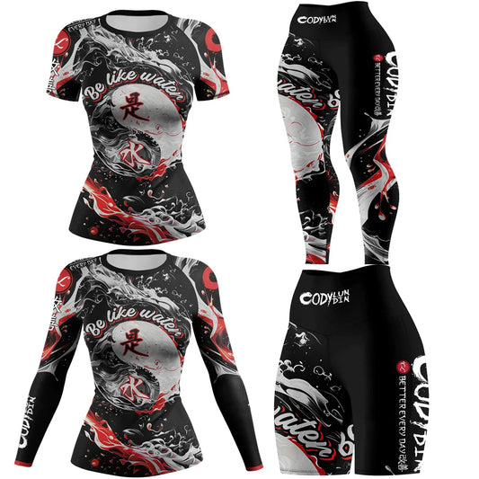 Apex Ritual – レディース モックネック MMA コンプレッション ラッシュガード – 4方向ストレッチ BJJ & ボクシング ラッシュガード