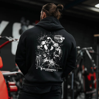 Apex Ritual – メンズジムフィットネスパーカー – 秋長袖フード付きプルオーバープリントスウェットシャツ