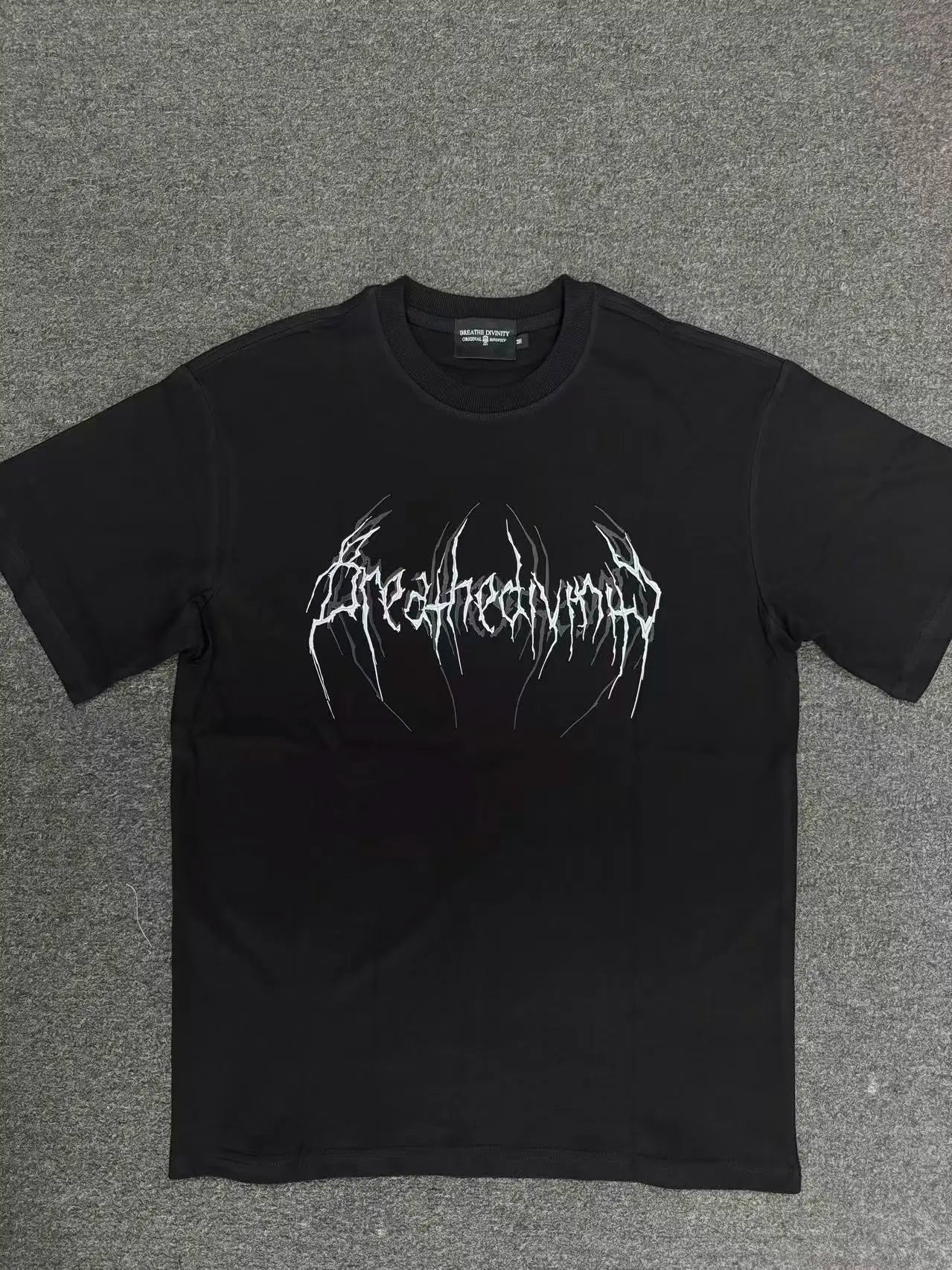 Breathedivinity American-style printed fitness loose cotton t-shirt