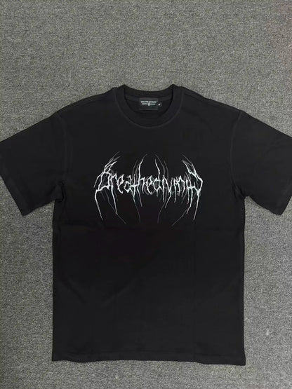 Breathedivinity American-style printed fitness loose cotton t-shirt